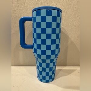HydroJug Blue Checkered 40oz traveler